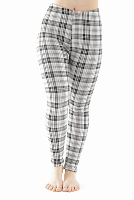 Black & Gray Scotch - Cozy Lined Leggings