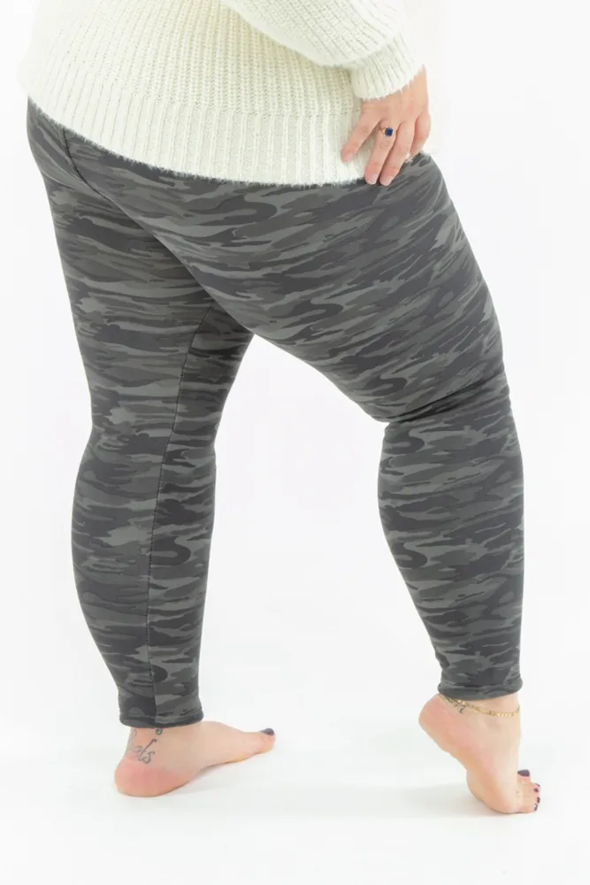 Night Camo - Cozy Lined Leggings