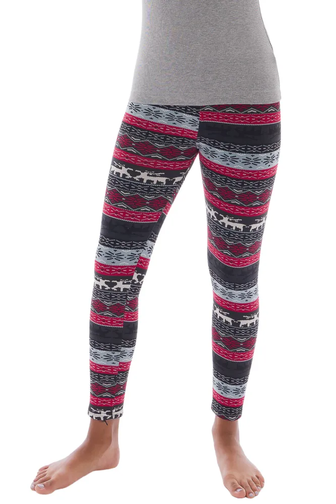 Xmas Elk Kid's - Cozy Lined Leggings