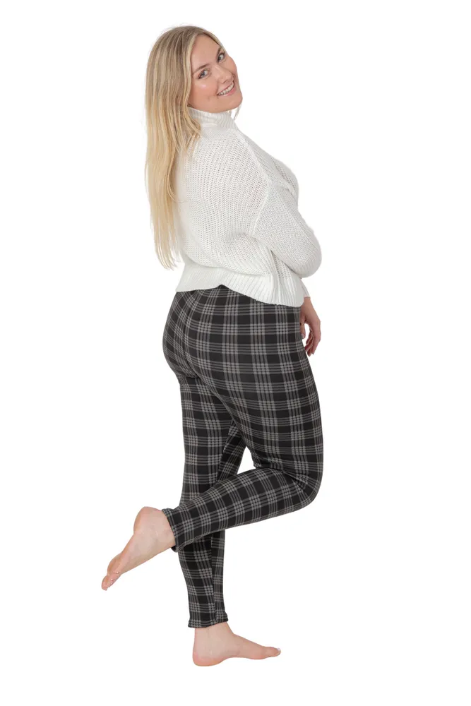 Checkered - Cozy Lined Leggings