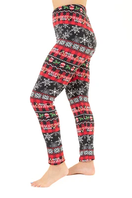 Xmas Plaid - Cozy Lined Leggings