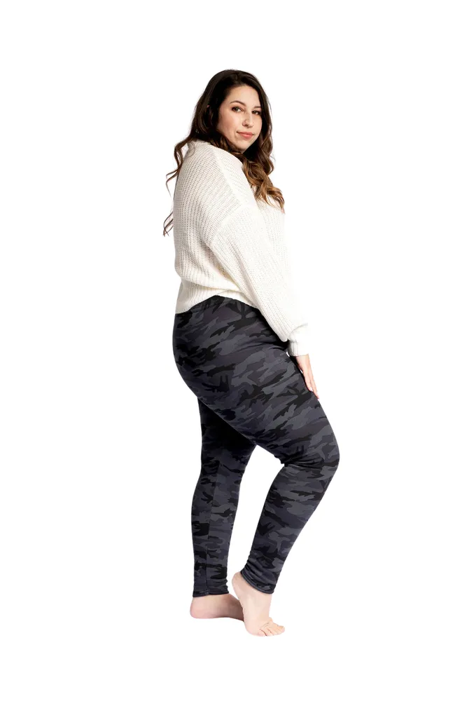 Grey Camo - Cozy Lined Leggings