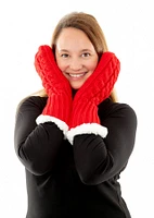 Red - Cozy Lined Mittens