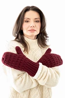 Dark Cherry - Cozy Lined Mittens