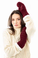 Dark Cherry - Cozy Lined Mittens