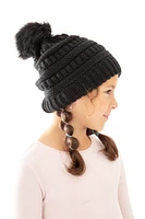 Black - Kid's Cozy Slouchy Beanie