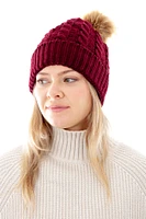 Burgundy - Cozy Lined Hat