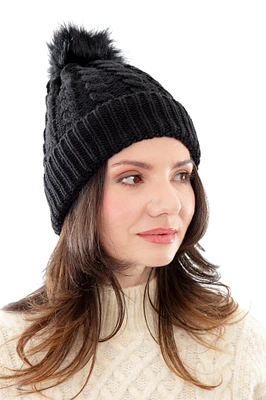 Black - Cozy Lined Hat