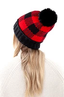 Black & Red - Cozy Lined Hat