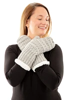 Gris - mitaines doublées confortables