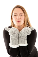 Gris - mitaines doublées confortables