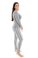 Gray Houndstooth - Cozy Lined