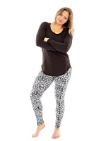 Floral Shape - Cozy Lined Leggings