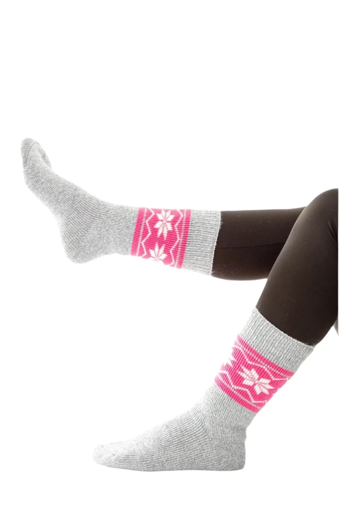 Grey & Pink - Thermal Socks