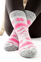 Grey & Pink Marbled - Thermal Socks