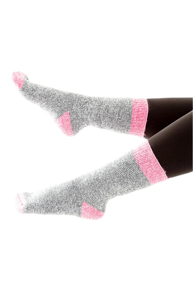 Grey & Pink Marbled - Thermal Socks