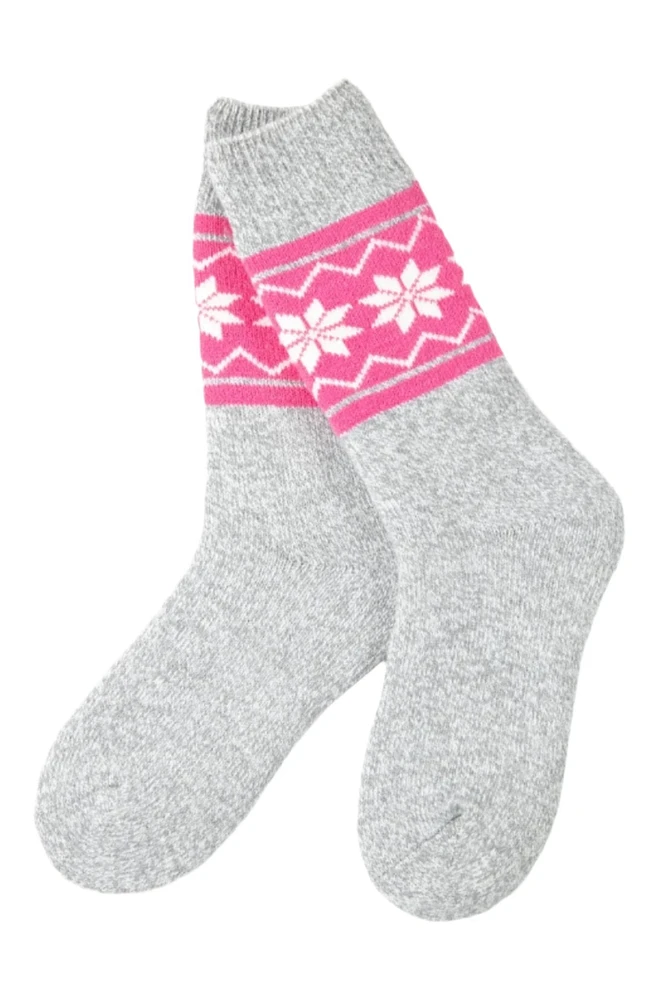 Grey & Pink - Thermal Socks