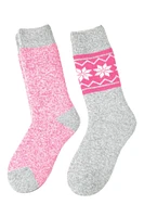 Grey & Pink - Thermal Socks