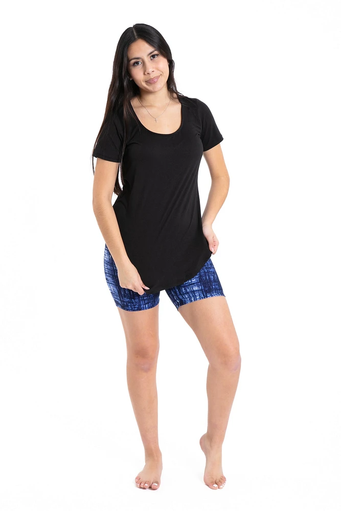Navy Abstract - Shorts