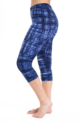 Navy Abstract - Capris