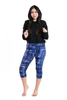 Navy Abstract - Capris