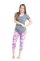 Grey & Pink Dye - Capris