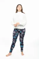 Snowflakes - Cozy Lined Leggings