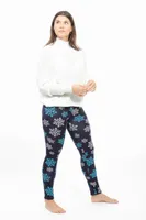 Snowflakes - Cozy Lined Leggings