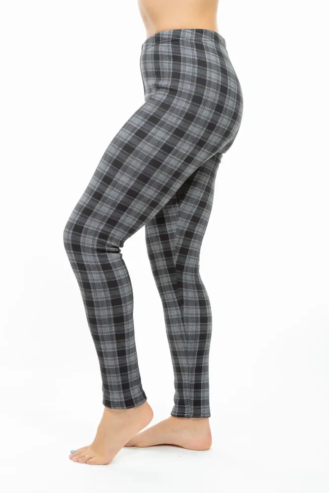 Cozy Plaid - Lined Leggings