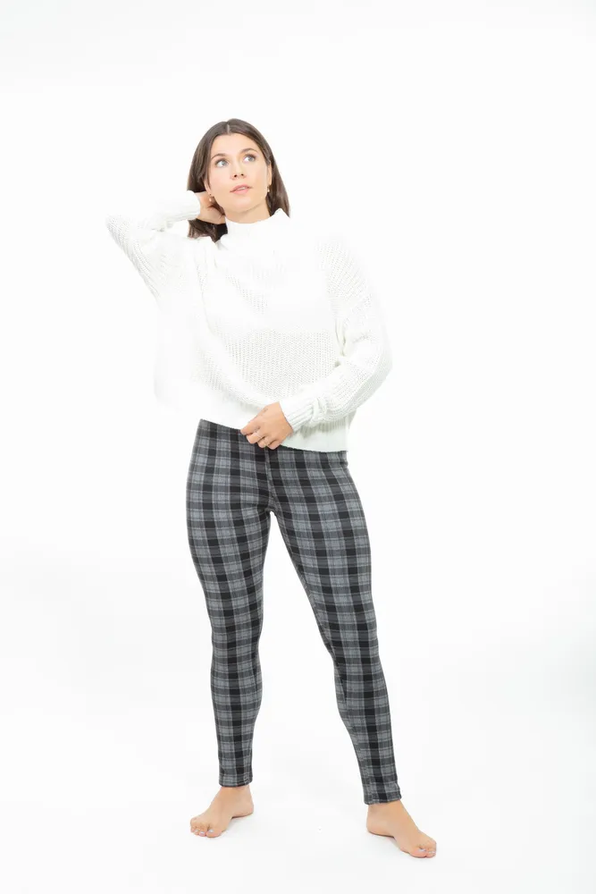 Cozy Plaid - Lined Leggings