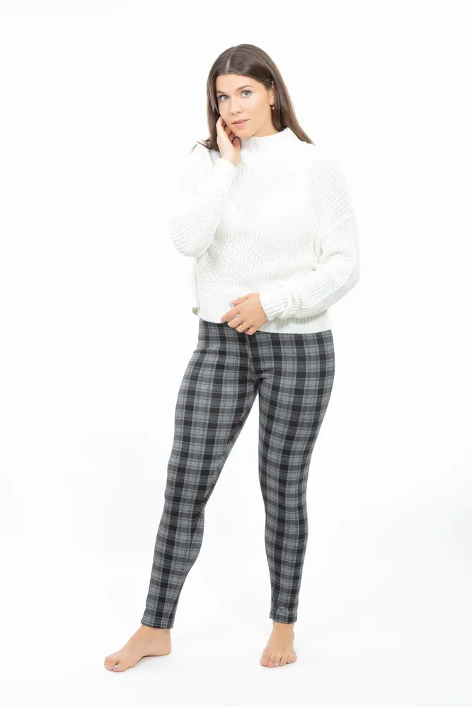 Cozy Plaid - Lined Leggings