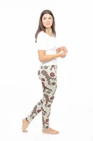 Reindeer Chic - Cozy Lined Leggings