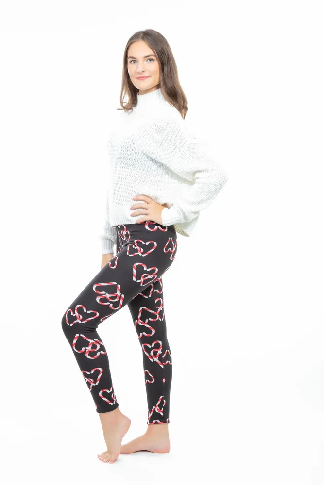 Candy Cane - Cozy Lined Leggings