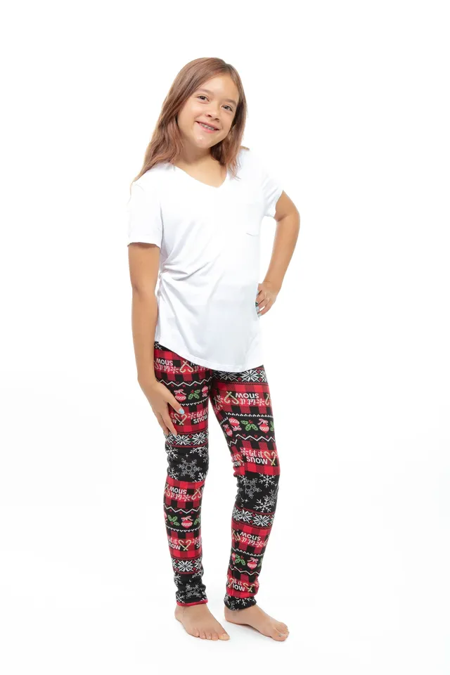 Just Cozy Christmas Llama Kid's - Cozy Lined Leggings