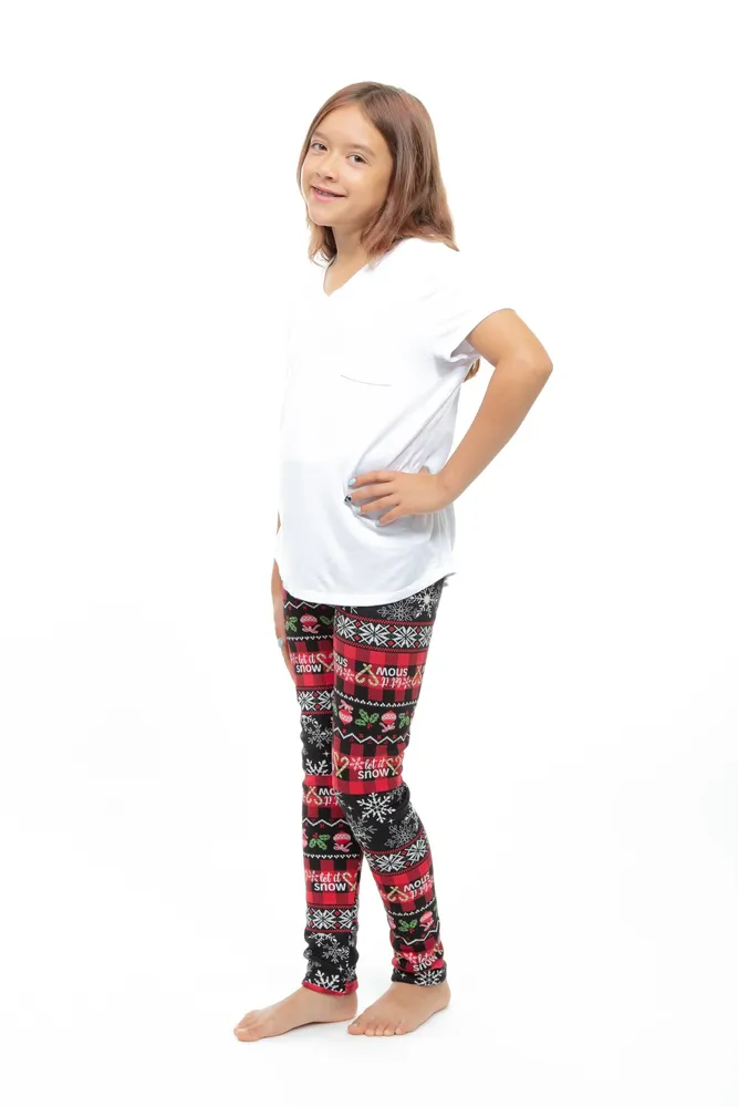 Xmas Plaid Kid's - Cozy Lined Leggings