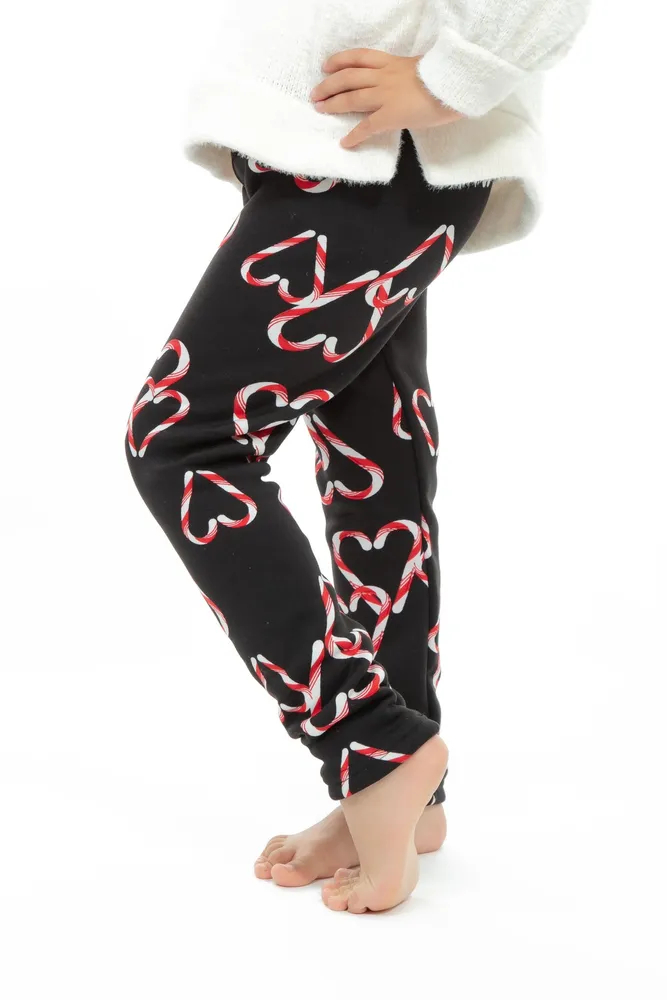 Just Cozy Candy Cane Kid's - Cozy Lined Leggings