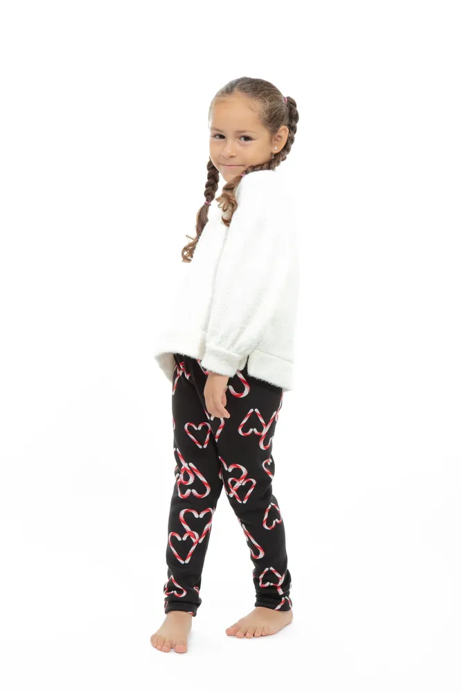 Candy Cane Kid's - Cozy Lined Leggings