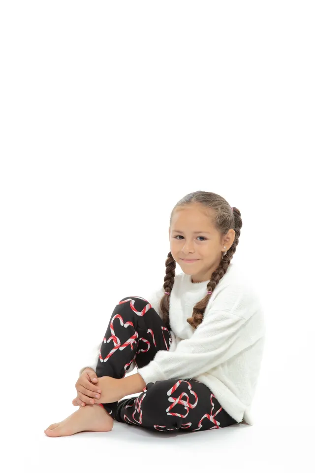 Just Cozy Candy Cane Kid's - Cozy Lined Leggings