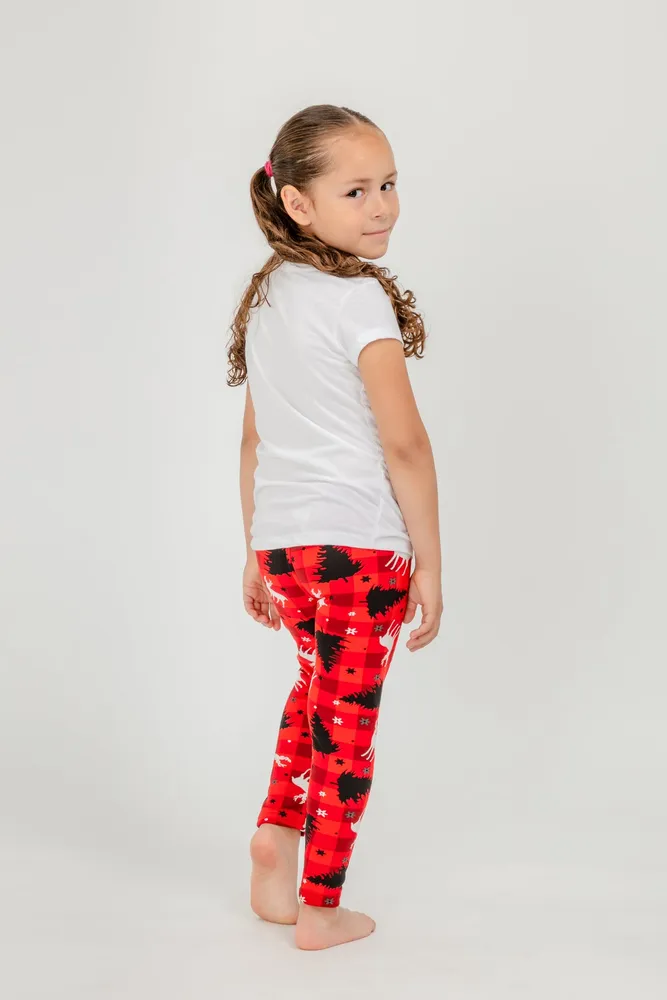 Christmas Moose Kid's - Cozy Lined Leggings