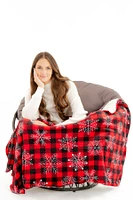 Snowflake Plaid - Sherpa Blanket