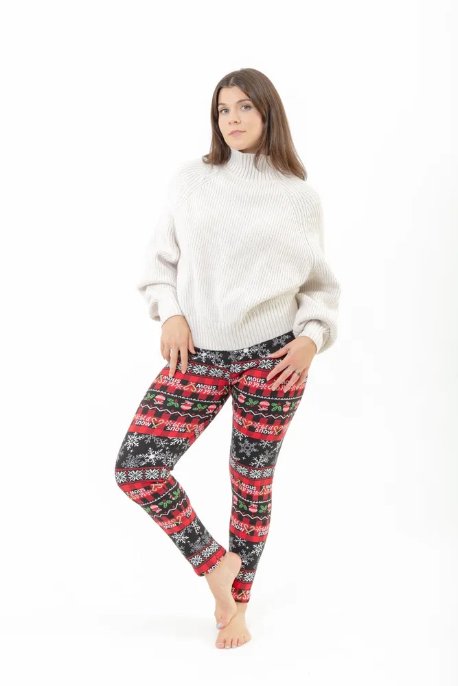 Xmas Plaid - Cozy Lined Leggings