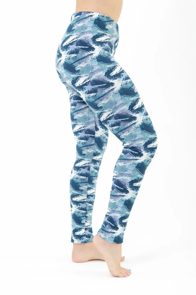 Navy Camo Fur Lined Yoga