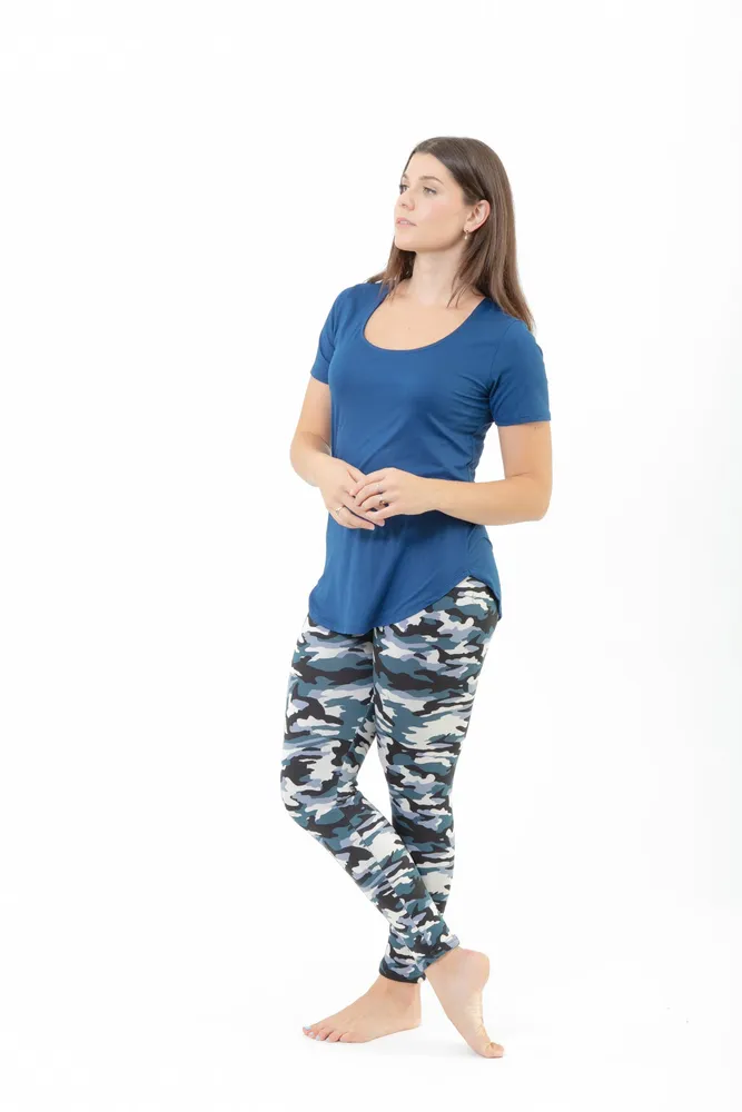 Bluish Camo - Cozy Lined Leggings