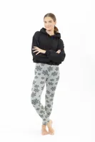 Black Flakes - Cozy Lined Leggings