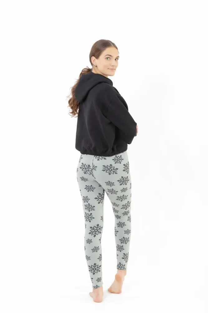 Black Flakes - Cozy Lined Leggings