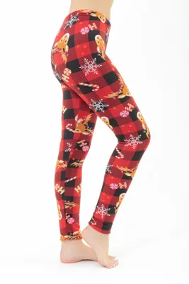 Just Cozy Rudolph Kid's - Cozy Lined Leggings