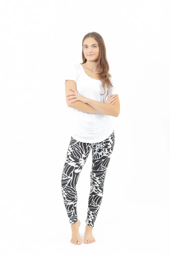 B&W Splash - Cozy Lined Leggings