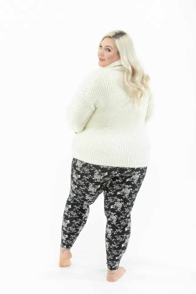 Exotic Rose - Cozy Lined Leggings