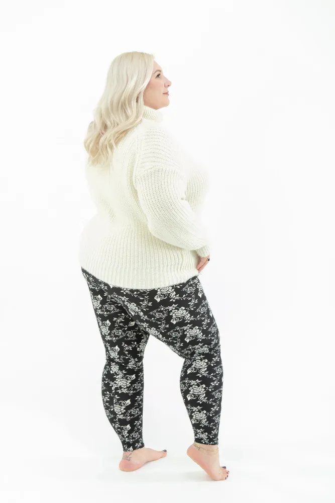 Exotic Rose - Cozy Lined Leggings