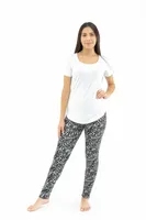 B&W Print - Cozy Lined Leggings